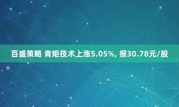 百盛策略 青矩技术上涨5.05%, 报30.78元/股